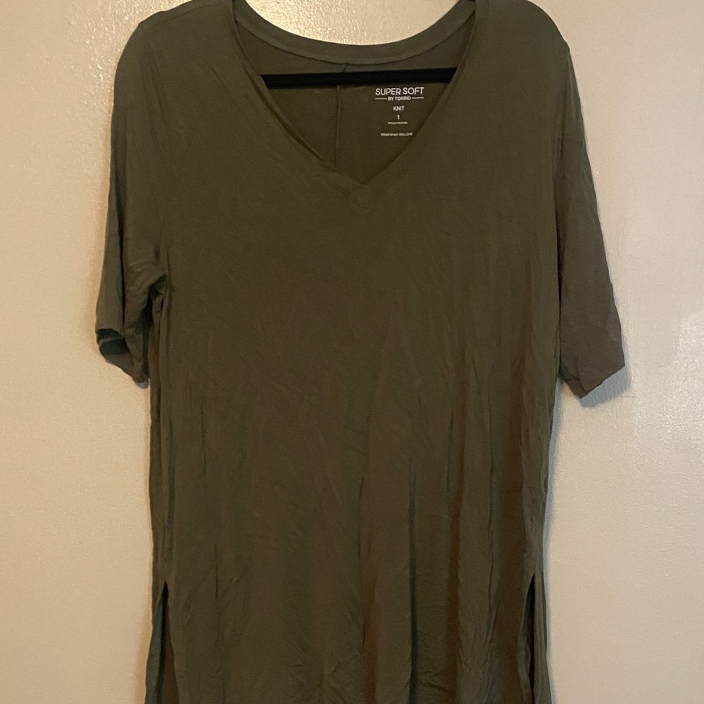 Torrid Olive Short Sleeve Tee